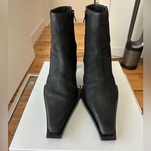 KNWLS Black Serpent Heeled Boots